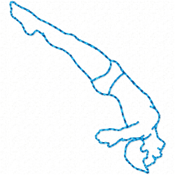 Swimming Embroidery Design 3